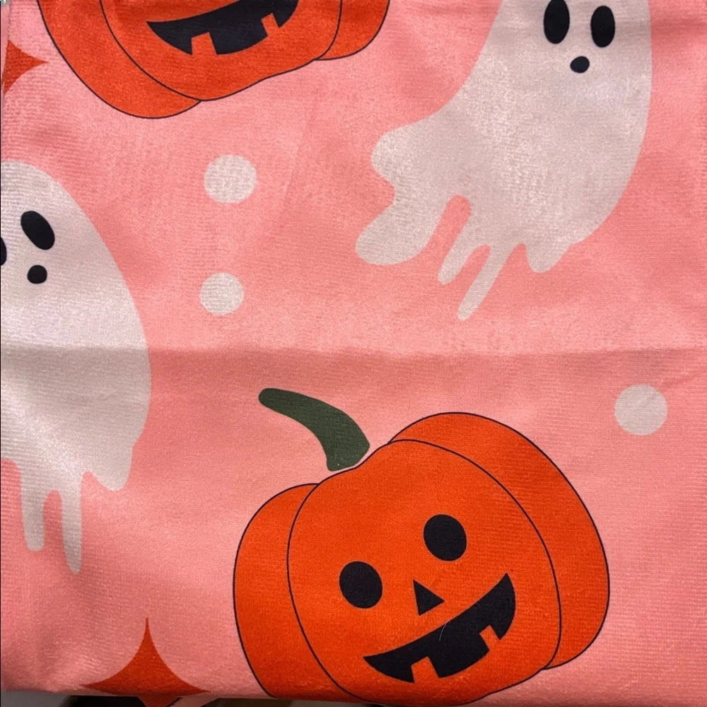 Pink Halloween Pillow Covers 18x18 Set of 2 Cute Ghost Pumpkin scary theme home
